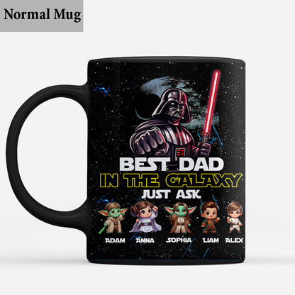 Best Dad In The Galaxy Fist Bump - Personalized The Force Mug