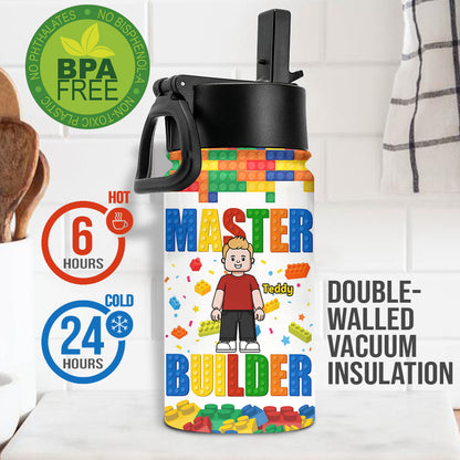 Master Builder - Personalized Kid Kids Water Bottle