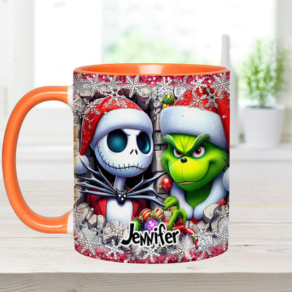 Merry Christmas - Personalized Nightmare Accent Mug