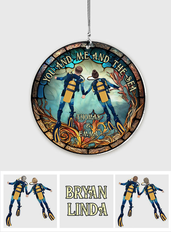 You & Me And The Sea - Personalized Scuba Diving Car Ornament