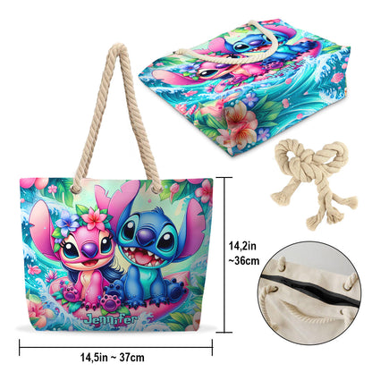 Ohana Summer Vibes - Personalized Ohana Beach Bag