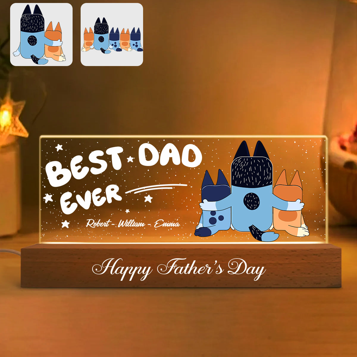 Best Dad Ever - Personalized Custom LED Night Light