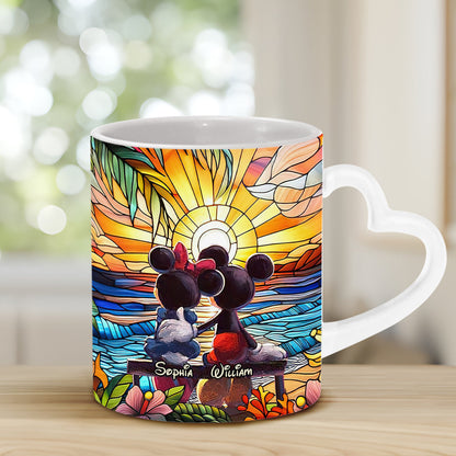 You And Me We Got This - Personalized Mouse Heart Handle Mug