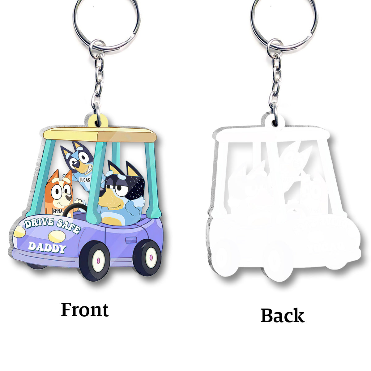 Drive Safe Daddy - Personalized Father Transparent Keychain