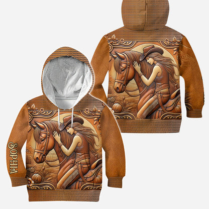 A Girl And Her Horse - Personalized Horse Hoodie and Leggings