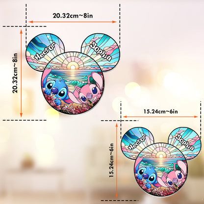 Beautiful Ohana - Personalized Ohana Window Hanging Suncatcher Ornament