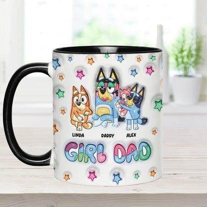 Girl Dad - Personalized Father Accent Mug