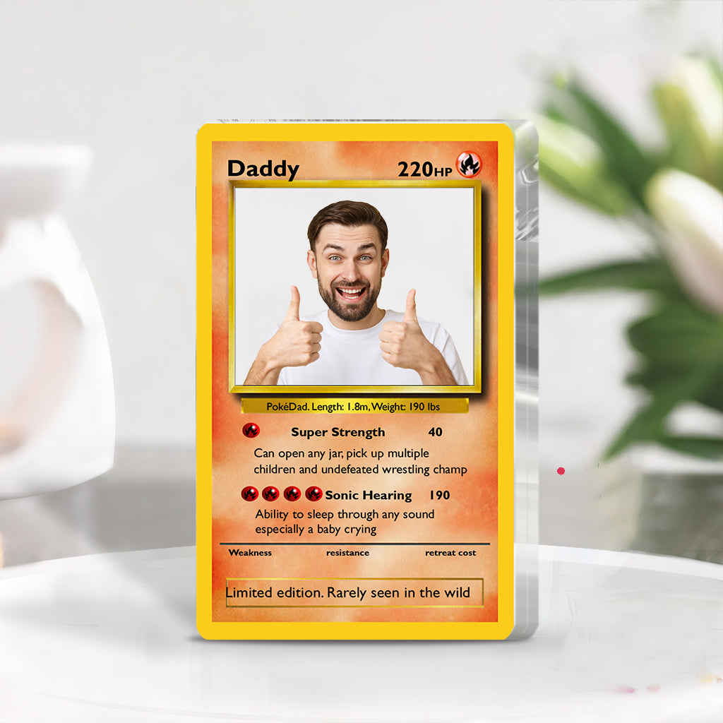 Poke Dad Best Dad Ever - Personalized Monster Trainer Custom Shaped Acrylic Plaque