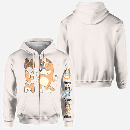 Cool Mum Dad Aunt Uncle Nana Grandpa Custom Title And Kids - Personalized All Over Shirt