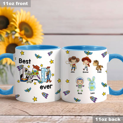 Best Dad Ever - Personalized Father Accent Mug