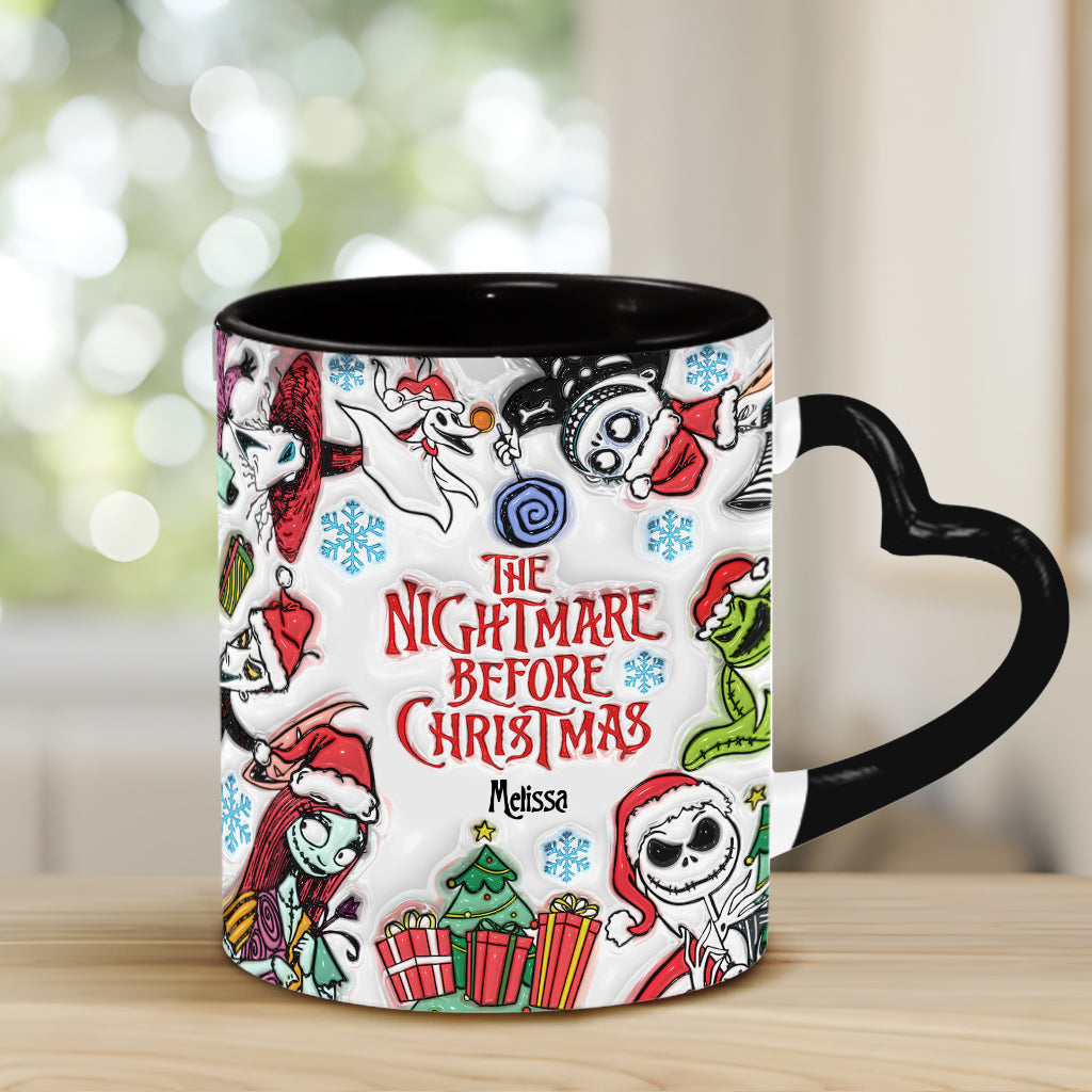 The Nightmare Before Christmas - Personalized Nightmare Heart Handle Mug