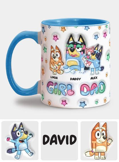 Girl Dad - Personalized Father Accent Mug