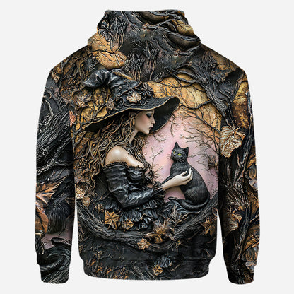 A Witch And Her Black Cat It's A Beautiful Thing - Personalized Witch All Over Shirt