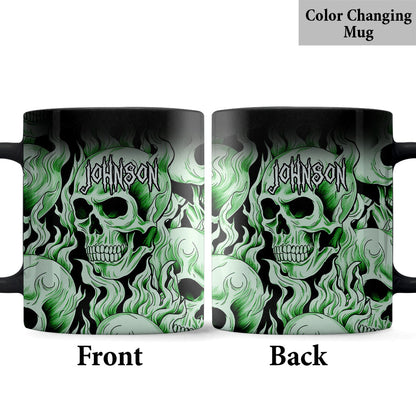 Green Skull - Personalized Skull Mug