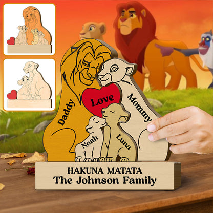 Hakuna Matata - Personalized Mouse Shaped Wooden Puzzle