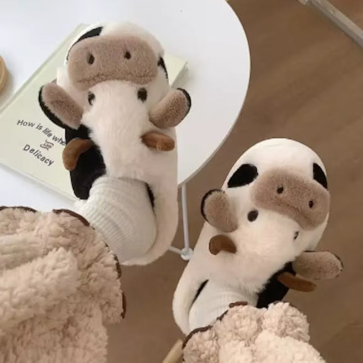 Cute Cow - Personalized Cow Plush Slipper