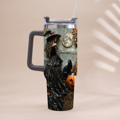 Beautiful Witch - Personalized Witch Tumbler With Handle