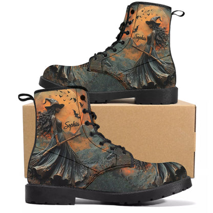 Beautiful Witch - Personalized Witch Leather Boots
