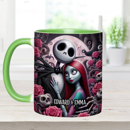 Nightmare Couple Personalized Names - Personalized Nightmare Accent Mug