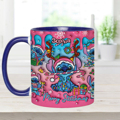 Merry Stitchmas - Personalized Ohana Accent Mug