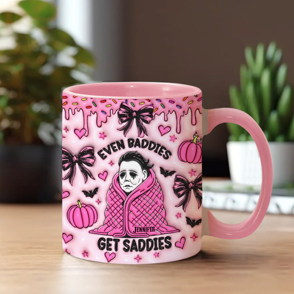 Even Baddies Get Saddies - Personalized Accent Mug