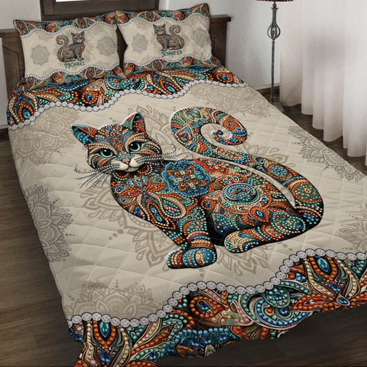 Beautiful Cat - Personalized Cat Quilt Set