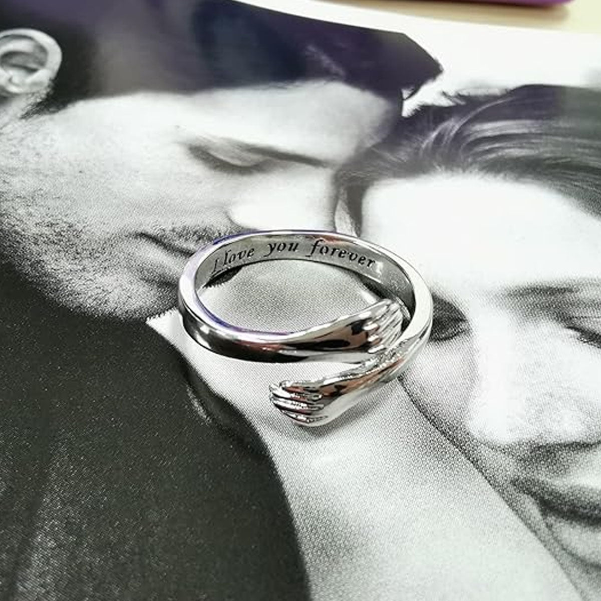 Custom Text - Personalized Hug Ring