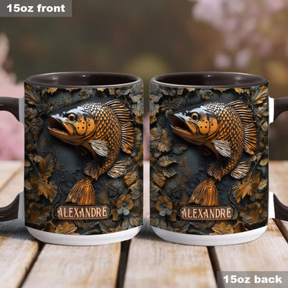 Fishing Lover Gift - Personalized Fishing Accent Mug