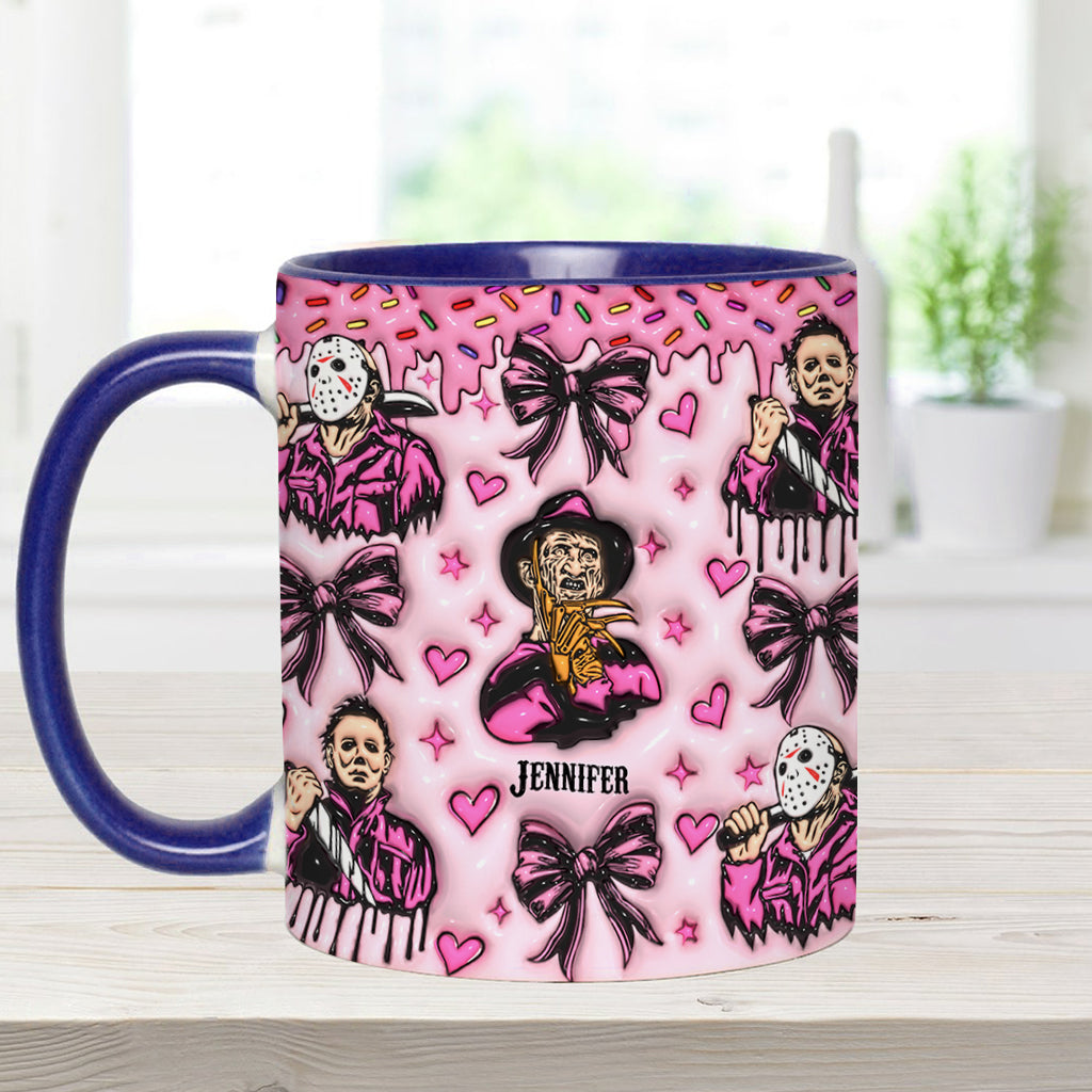 Pink Halloween Fan - Personalized Accent Mug