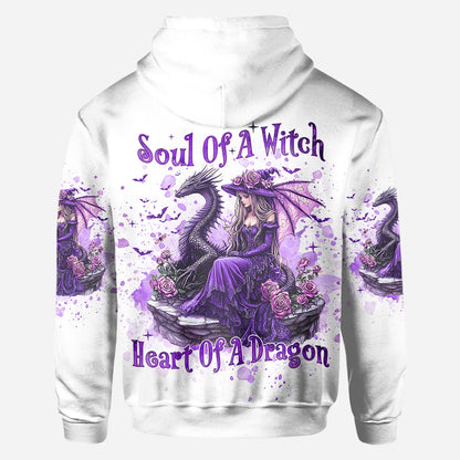 Soul Of A Witch Heart Of A Dragon - Personalized Witch All Over Shirt