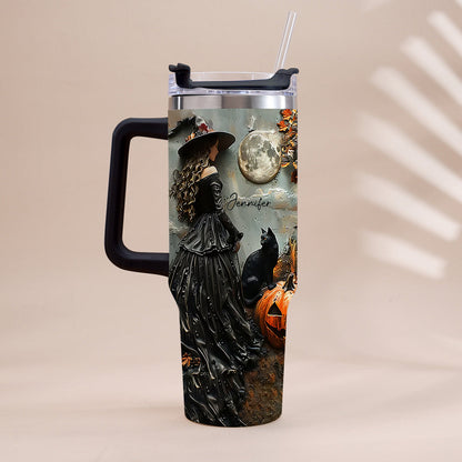 Beautiful Witch - Personalized Witch Tumbler With Handle