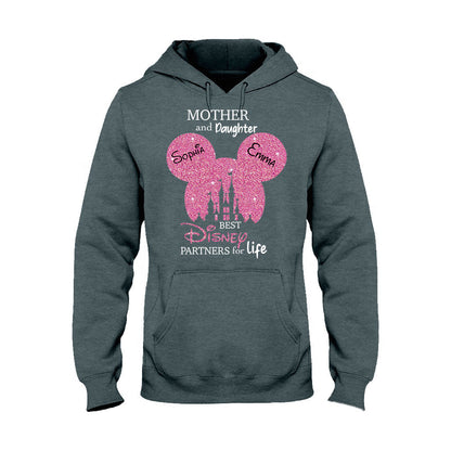 Mother And Daughter Best Partners For Life - Personalized Mouse T-shirt And Hoodie