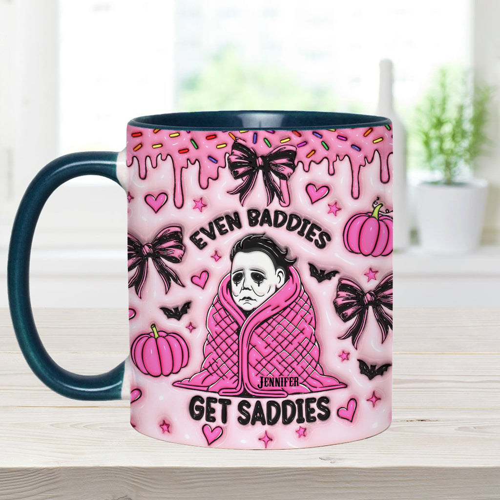 Even Baddies Get Saddies - Personalized Accent Mug