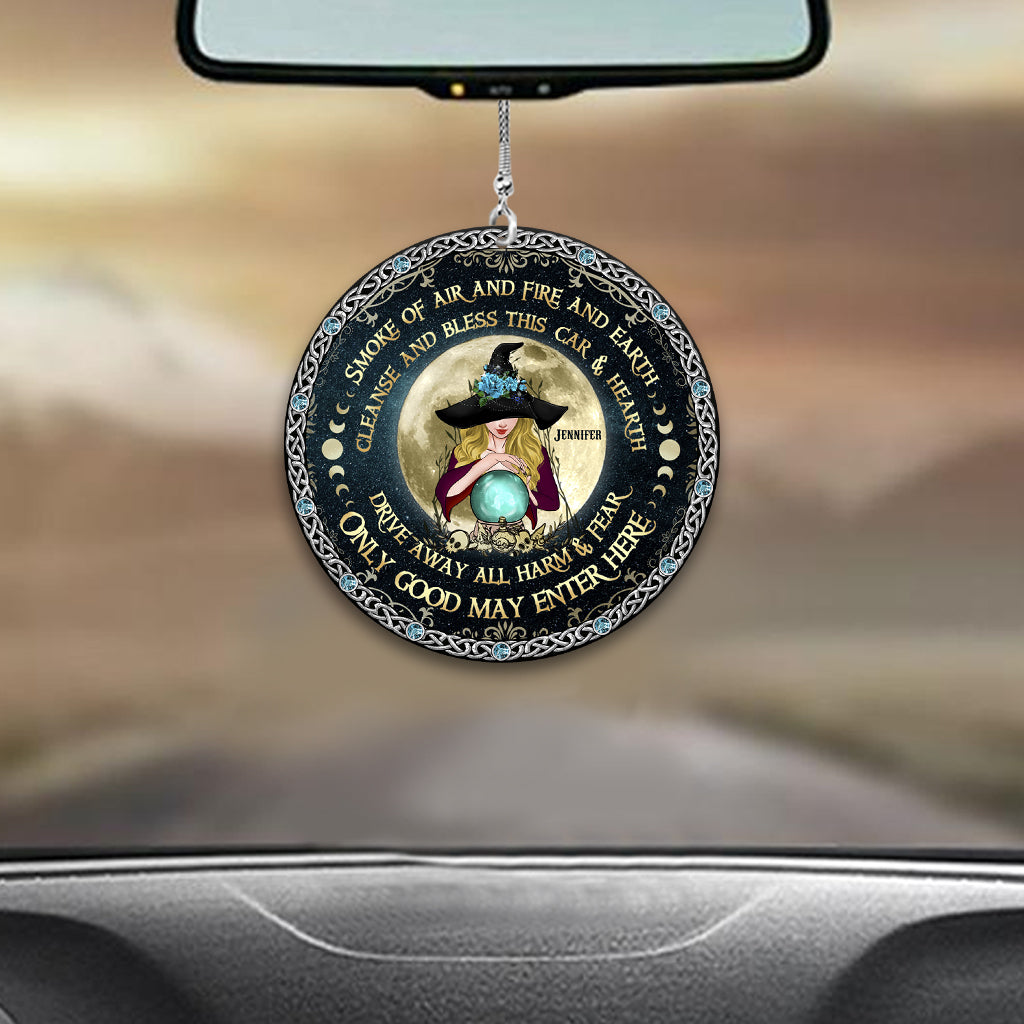 Smoke Of Air And Fire And Earth - Personalized Witch Car Ornament