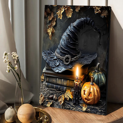 A Witch's Autumn Ritual - Witch Canvas And Poster