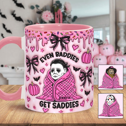 Even Baddies Get Saddies - Personalized Accent Mug