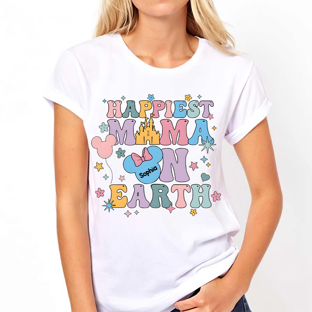 Happiest Mom On Earth - Personalized Mouse T-shirt And Hoodie
