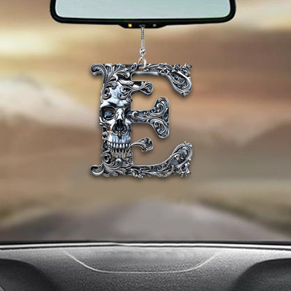 Skull Alphabet - Personalized Skull Car Ornament