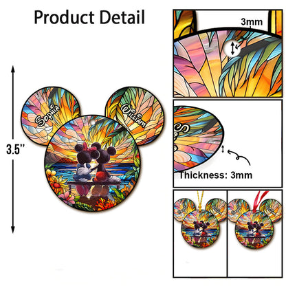 Romantic Mouse Couple - Personalized Mouse Ornament