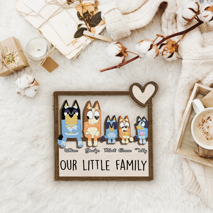 Family Forever - Personalized 2 Layered Wood Sign / Wood Plaque