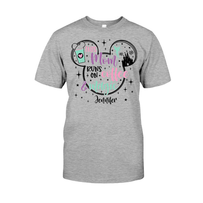This Mom Runs On Coffee And Magic - Personalized Mouse T-shirt And Hoodie