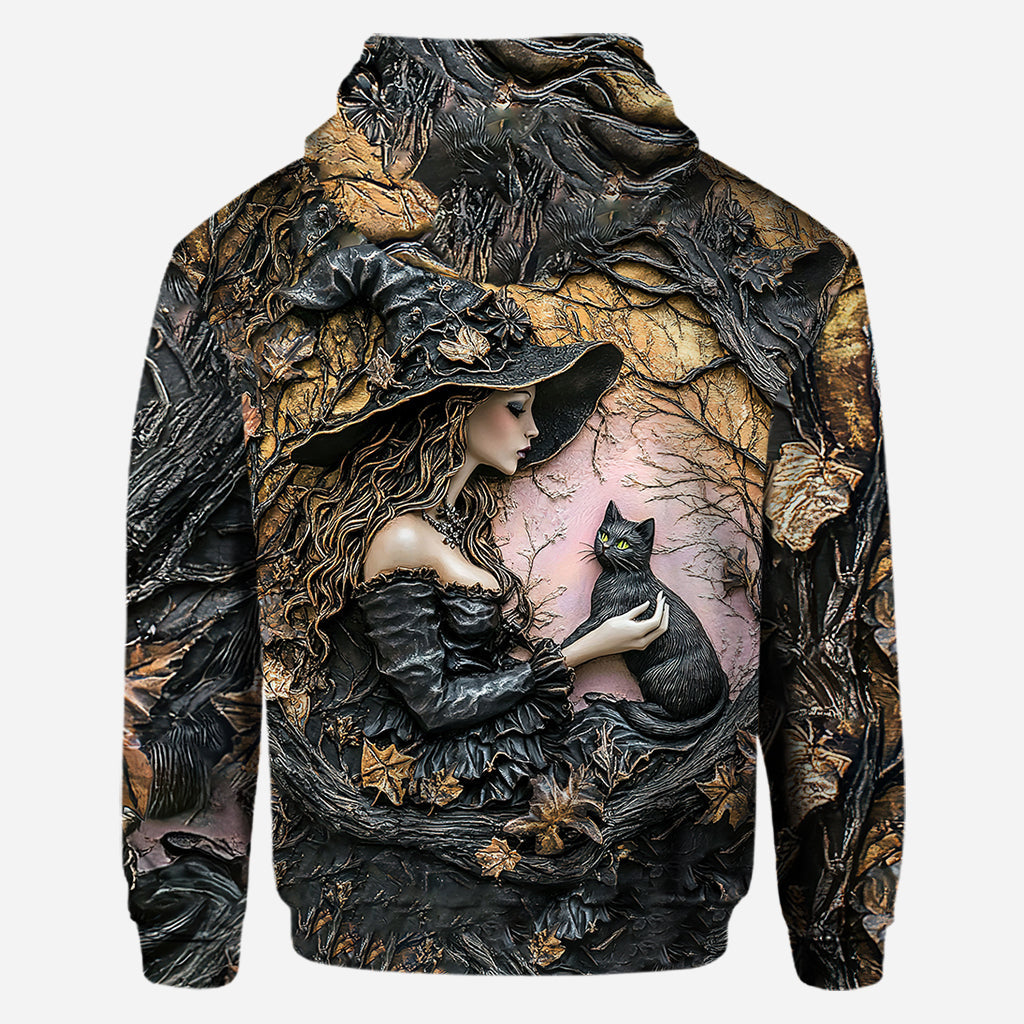 A Witch And Her Black Cat It's A Beautiful Thing - Personalized Witch All Over Shirt