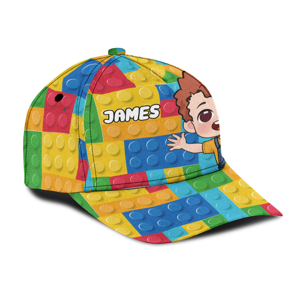 Colorful Puzzle Pieces - Personalized Kid Classic Cap