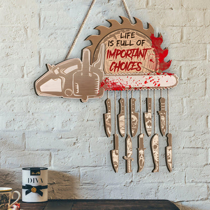 Life Is Full Of Important Choices - Personalized Pallet Wood Sign