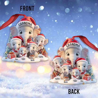 Any Title Cute Elephant Ornament - Personalized Elephant Ornament