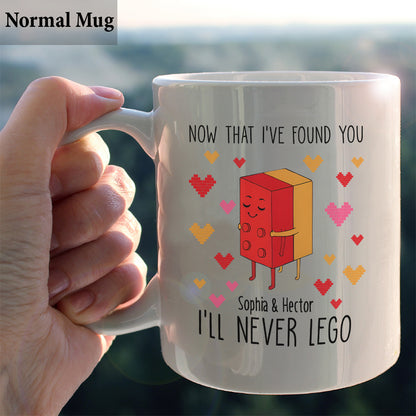 Hug Me And Never Let Go - Personalized Couple Mug