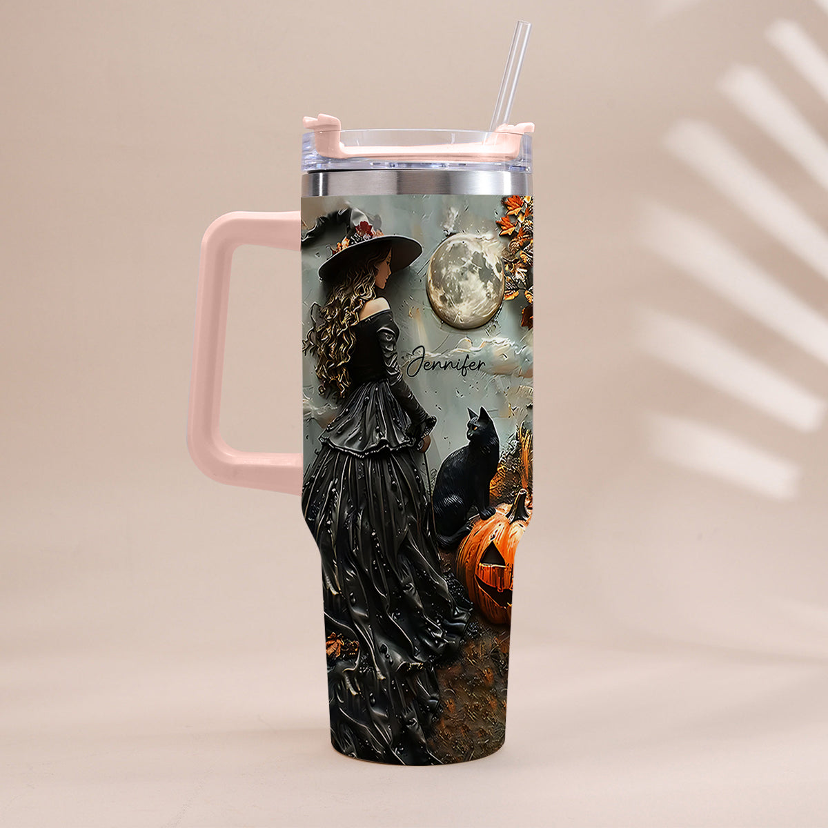 Beautiful Witch - Personalized Witch Tumbler With Handle