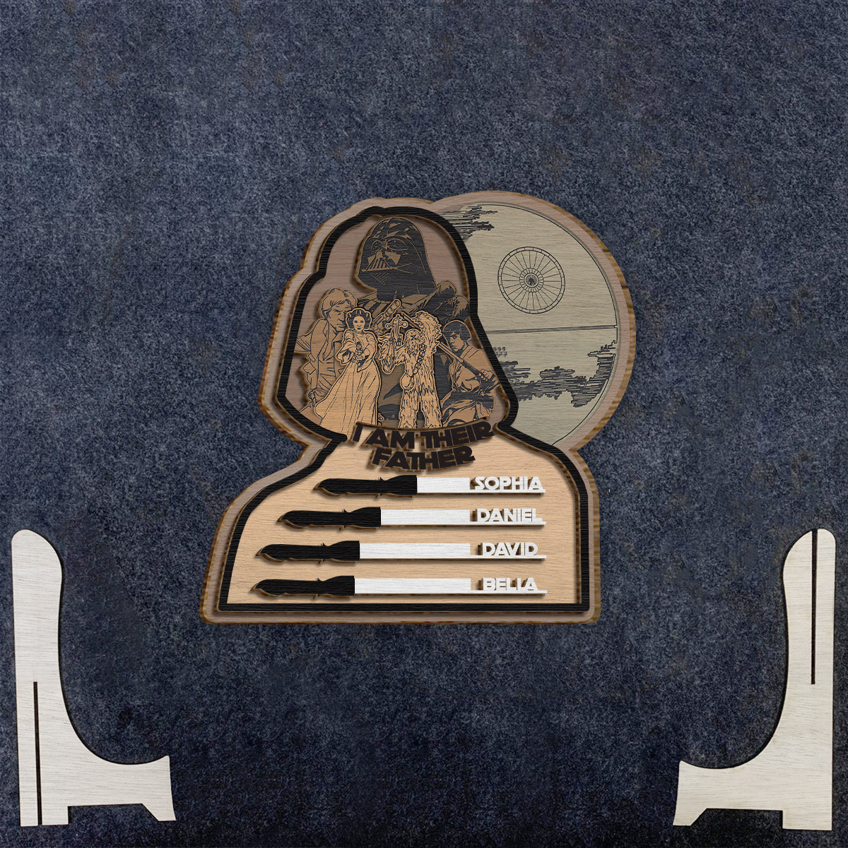 I Am Their Father - Personalized Father 2 Layered Wood Sign / Wood Plaque