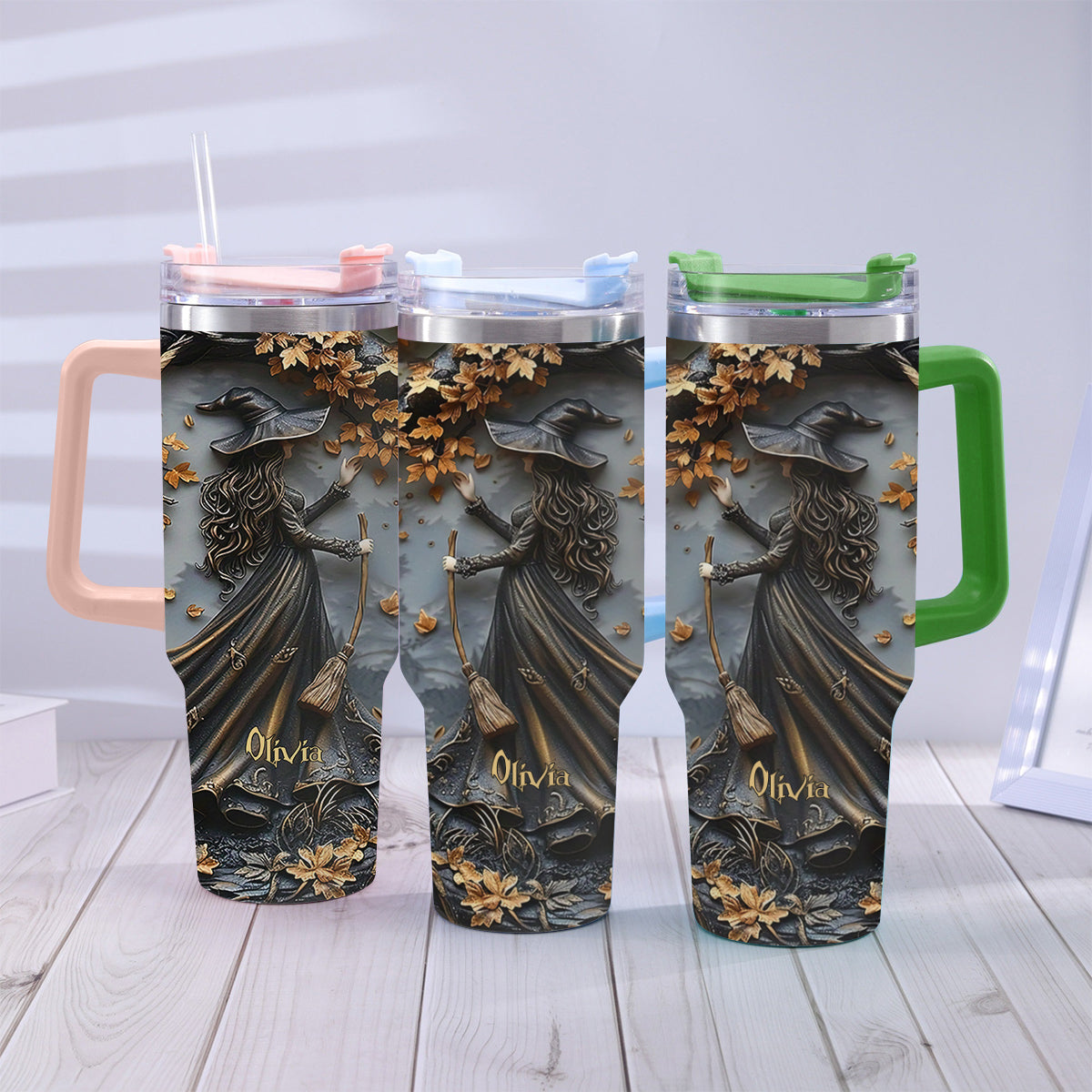 Beautiful Witch - Personalized Witch Tumbler With Handle