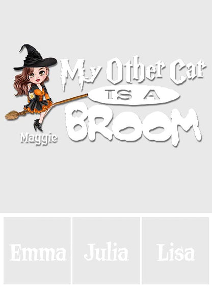 My Other Car Is A Broom - Personalized Witch Decal Full